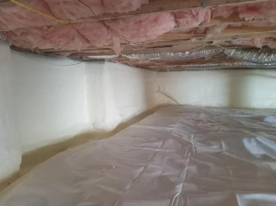 Crawl space encapsulation with closed-cell spray foam for Metal Roof Coating in Booneville